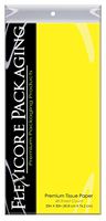 Flexicore Packaging Yellow Gift Wrap Tissue Paper XL | Size: 20 Inch X 30 Inch | Count: 48 Sheets | Color: Yellow