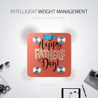 LYAOE Bluetooth Body Fat Scale Happy Fathers Day Typography Design Greeting Smart Wireless Scale with LCD Display Measuring Body Weight Bmi and Health Digital Scale