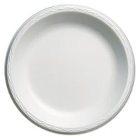 Genpak LAM10 Elite Laminated Foam Plates, 10-1/4-Inch Diameter, White, 500/Carton