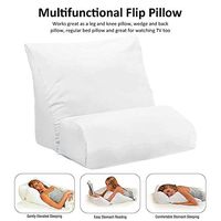 Multifunctional Flip Pillow, Bed Wedge Pillow Memory Foam Incline Cushion for Back and Legs
