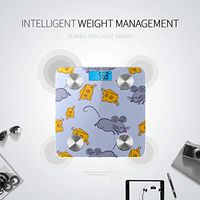 Bluetooth Digital Scales Cartoon Cute Interesting Animal Mouse Kitchen Scales Digital Weight Body Fat Composition Monitor Analyzer with Smartphone App for Body Management-396 Lbs