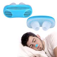 Wgwioo 2 In 1 Anti Snoring Devices,Nose Vents Clip Snore Stopper,Easy Breathing And Snoring,Blue,1PCS