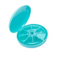 AmyDong Storage Box, Portable Medicine Box 7 Day Weekly Pill Holder Storage Organizer Container Case Ladies Jewelry Storage Box (Sky Blue)