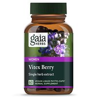 Gaia Herbs Vitex Berry, Chasteberry, Hormone Balance for Women, Vegan Liquid Capsules, 60 Count