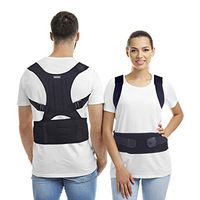 Thx4COPPER Compression Magnetic Therapy Posture Corrector - Adjustable Clavicle Support Brace Shoulder Straightener Belt - Neck, Spine,Lumbar, Lower and Upper Back Pain Relief