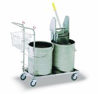 Royce Rolls Stainless Steel Round Double Bucket Mopping Unit - #5310