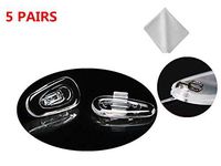 5 Pairs 15mm Push-in Soft Solicone Nose Pads for Eyeglasses Glasses with Glasses Cleaning Cloth