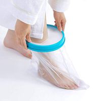 Adult Leg Cast Cover,HAIN Clear Waterproof Shower Bandage Protector with Seal Protection for Foot, Knee, Ankle Wound in Bathing or Shower,100% Reusable(Full Size) (Short Leg)