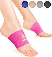 Sparthos Arch Support Sleeve - Plantar Fasciitis Support Brace - Foot Feet Brace, Ankle Pain Relief, Night Splint - Shoe Boot Sandals Insert Inserts Insoles - Mens and Womens (Pink-S)