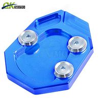 Frames & Fittings Motorcycle Parts Kickstand Foot Side Stand Enlarge Extension Pad Support Plate CNC for Yamaha YZF R1 YZF-R1 YZFR1 1999-2014 - (Color: Blue)