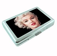 Marilyn Monroe Face Metal Silver Cigarette Case Holder RFID-Blocking Wallet