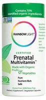 Rainbow Light - Certified Prenatal Multivitamin, Promotes Development, Energy, & Digestion for Mother & Child with Folic Acid & Ginger, Organic, Gluten-Free, Vegetarian, 120 CT (Packaging May Vary)
