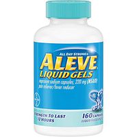 Aleve Liquid Gels with Easy Open Arthritis Cap, Naproxen Sodium, 220mg (NSAID) Pain Reliever/Fever Reducer, Pack of 1, 160 Count