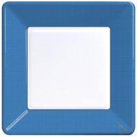 Coordinate Textured Square 9-inch Plates, True Blue
