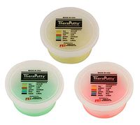 TheraPutty Standard Exercise Putty Yellow - X-Soft, Red - Soft, Green - Medium 3 OZ Each - Bundle