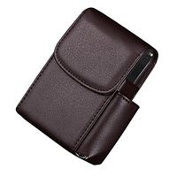 KaiCran Cigarette Case PU Leather Tobacco Cigarette Card Holder Storage Case Box Container (Coffee)