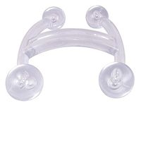 Tom David Lewis Hand Held Back Massager, 4-Point Quad Acupressure Design - Clear.