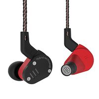 Fibest Newest KZ ZSA Metal Earphone Armature and Dynamic Hybrid in Ear Monitors Sport Headset Earbuds HiFi Bass Noise Cancelling Headphones (Without Mic, Black)
