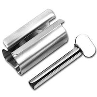 hemistin Toothpaste Tube Squeezer Toothpaste Roller Wringer Stainless Steel Labor Saving