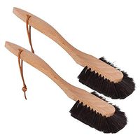 Redecker Oiled Beechwood Dish Brush with Curved Handle, Set of 2, 10-1/2-Inch Long