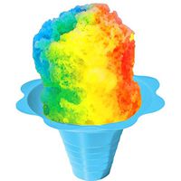 Shaved Ice or Snow Cone Flower Cups 8 ounce (medium), Case of 1000, 4 Colors