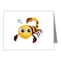 Note Cards (10 Pack) SmileyFace Zodiac Scorpio