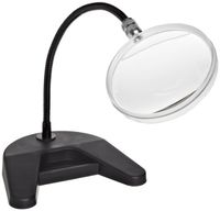 Donegan 204-D Flex-A-Mag, 2X Magnification, 4" Round Lens, 12" Flexible Arm with Desk Base