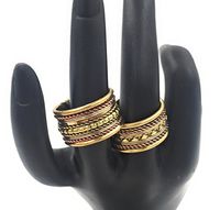 KayJayStyles Set of 2 Handcrafted Healing Copper Therapy Ring (Ring 2)
