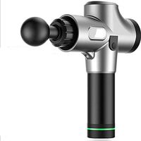 Muscle Massager Gun Muscle Massage Gun Muscle Masssager Hand Held Percussive Deep Muscle Relaxation 4 Replaceable Attachments Fascia Gun Muscle Massager (Color : Silver)
