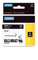 DYMO Rhino Adhesive Vinyl Label Tape, 1-inch, 18-foot Cassette, Black (1805432)