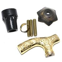 Nautical World Men Derby Cane Walnut Maple, Solid Brass Handle -Affordable Gift! Item #HAR-9112407