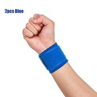 Hand Wrist Support Brace Strap Adjustable Training Exercises Wristband Wrist Wraps Bandage Wrist Brace Support Arthritis (Blue)