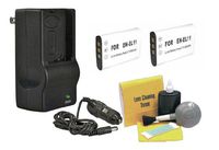 Nikon High Capacity Lithium Ion Replacement for Nikon EN-EL11-2 Batteries (700Mah) + AC/DC Rapid Travel Charger + Nwv Direct 5 Piece Cleaning Kit