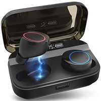 Wireless Headphones, beegod Earbuds 5.0 Bluetooth Hi-Fi Stereo Sound Headset 140-Hour Playtime with Battery Display Screen IPX7 Waterproof Auto Pairing Wireless Earphones Built-in Mic Headset