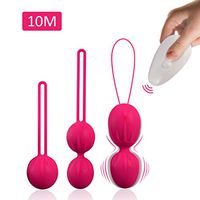 Kegel Balls Exercise Weights for Tightening, 3 in 1 Ben Wa Balls for Women with Remote and 10 Vibration Modes, for Beginners & Advanced Bladder Control & Pelvic Floor Exercise, USB Charging