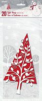 Frosted Holiday Cellophane Bags, 20ct