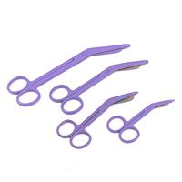 LAJA IMPORTS Set of 4 Pieces Lister Bandage Scissors 3.5" 4.5" 5.5" 7.25" Purple Color Stainless Steel