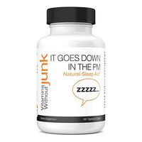 Vitamins Without Junk It Goes Down In The PM (Natural Sleep Formula), 500 mg, 60 Vegetarian Tapioca Based Capsules - Dairy Free - Vegan