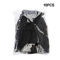 10Pcs Stretchy Flexible Fingers Sleeve Support Finger Protector Sports Band Wraps(Black)