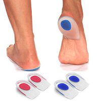 Best Gel Heel Cups - Pair of Heel Cushion Shoe Inserts. Foot Pain Relief Insoles for Heels, Plantar Fasciitis, Heel Spurs, Achilles and Arch Pain, Orthopedic Tendonitis Support for Women and Men