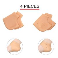 Wiziso Silicone Gel Moisturizing Socks,Heel Protectors for Plantar Fasciitis,Washable (2 pairs)