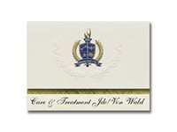 Signature Announcements Care & Treatment Jdc/Von Wald (Rochester, MN) Graduation Announcements, Presidential style, Elite package of 25 with Gold & Blue Metallic Foil seal