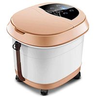 IW.HLMF Foot Spa Bath Massager - Heated Bath, Automatic Massage Rollers, Vibration, Bubbles, Adjustable Temperature Control Foot Massager for Home Use