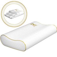 Royal Therapy Memory Foam Pillow, Neck Pillow Bamboo Adjustable Side Sleeper Pillow for Neck & Shoulder, Support for Back, Stomach, Side Sleepers, Orthopedic Contour Pillow, CertiPUR-US