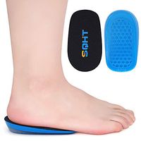 SQHT's Height Increase Insoles - Heel Shoe Lift Inserts for Achilles Tendonitis and Leg Length Discrepancy, Heel Cushion for Men & Women (Large (0.6" Height))