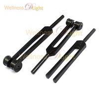 WDL Set of 3 Pcs Aluminum Sensory Tuning Forks C 128 256 512 - Tactical Black