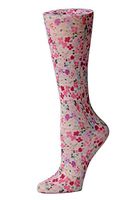 Cutieful Therapeutic Graduated 8-15 mmHg Compression Socks - Painted Flowers