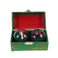 HEALLILY Chinese Hand Massage Ball Health Daily Meditation Balls Fitness Health Exercise Stress Relaxation Ball (Blue)