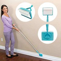 Baseboard Buddy Cleaning Mop Walk Glide Extendable Microfiber Dust Brush Cleaner