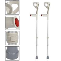 YMXLJJ Multi-Function Crutches Adjustable Forearm Crutches Ergonomic Handle Non-Slip Comfortable Lightweight and Portable (2 Pcs)